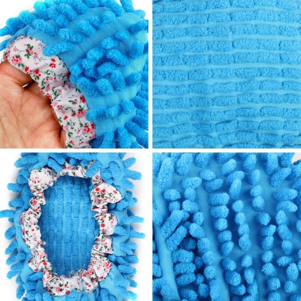 Mop-tøfler, 3 par multifunktionelle mikrofiber støvmopp sko Rengøringstøfler til hjemmet