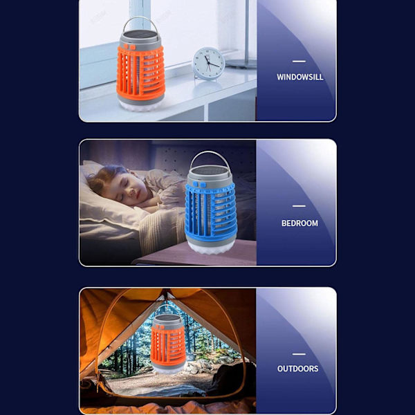 2 kpl aurinkokäyttöinen hyttys USB-valo vedenpitävä hyönteislentovaloansalukko taskulamppu orange 2pcs