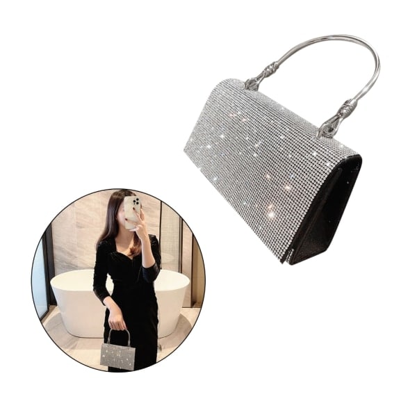 Kvinde KTV skuldertaske matchende pung udsøgt aften taske banket glitter taske bryllup taske damepung