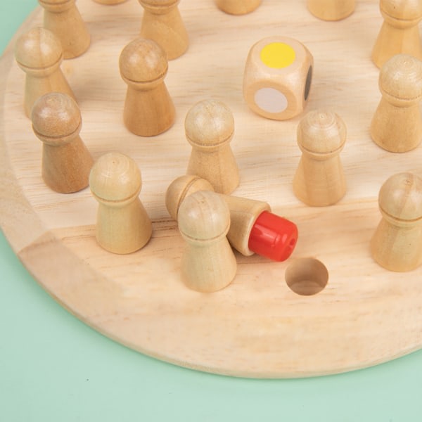 Minnesspel i trä Schackleksak Memory Match Stick Montessori Toys M