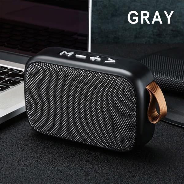 Bærbar Bluetooth-høyttaler 360° Sjokkerende Surroundlyd 4 Spillmodus IPX7 for Utendørs Camping Ridning Grå