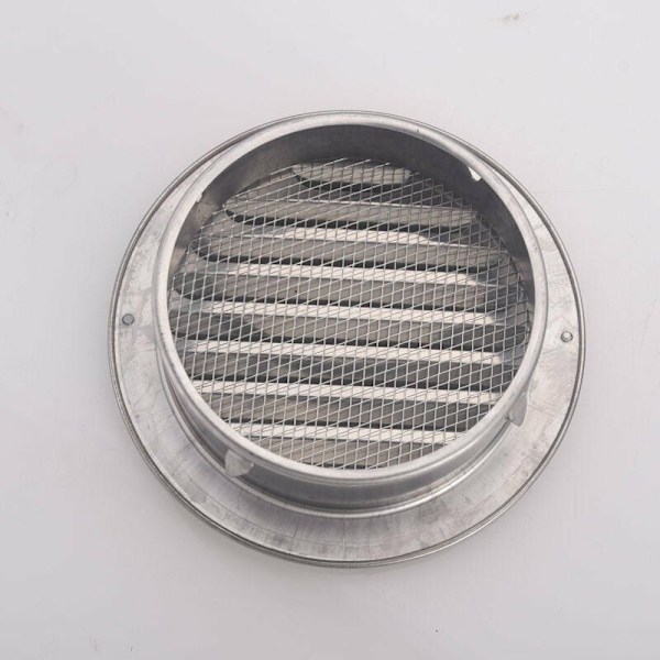 Runt ventilationsgaller i rostfritt stål 100mm metall ventilationsgaller Galler..