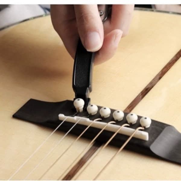 CDQ 3 i 1 værktøj til udskiftning af guitarstrenge Sort SortCDQ