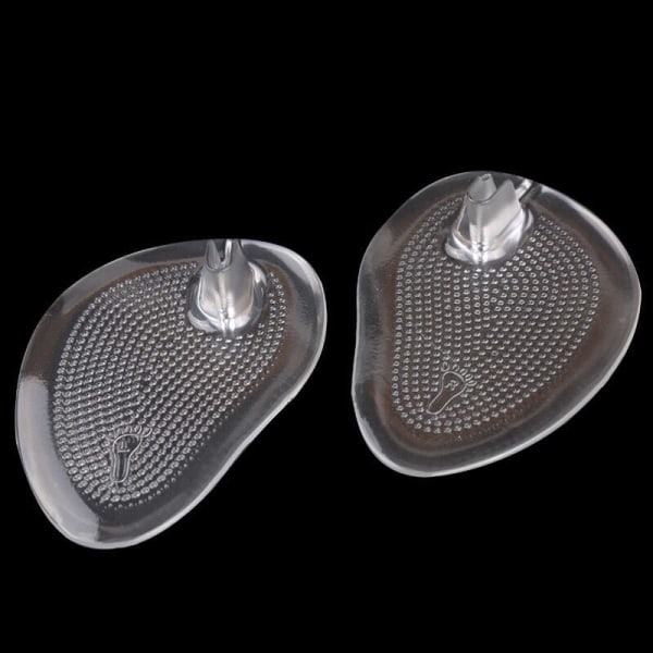 3 Par Självhäftande Silikon Gel Framfotsdynor Gripkuddar Halkfri Smärtlindring Sandal Innersulor Stavar Skydd för Kvinnor Män (Transparent)