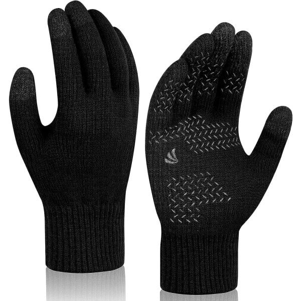 Vinter stickade handskar för män och kvinnor, pekskärm handskar mjuka