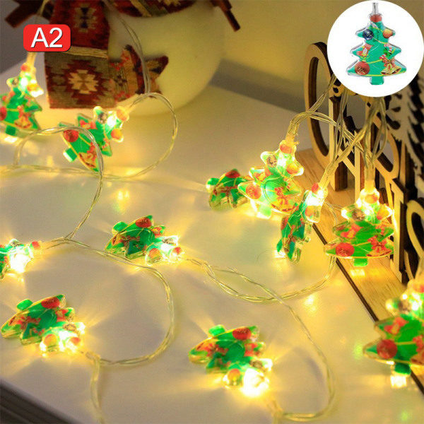 1,5m 10Led Julelys Kæde Snemand Julemand Juletræ A2 one size A2 one size