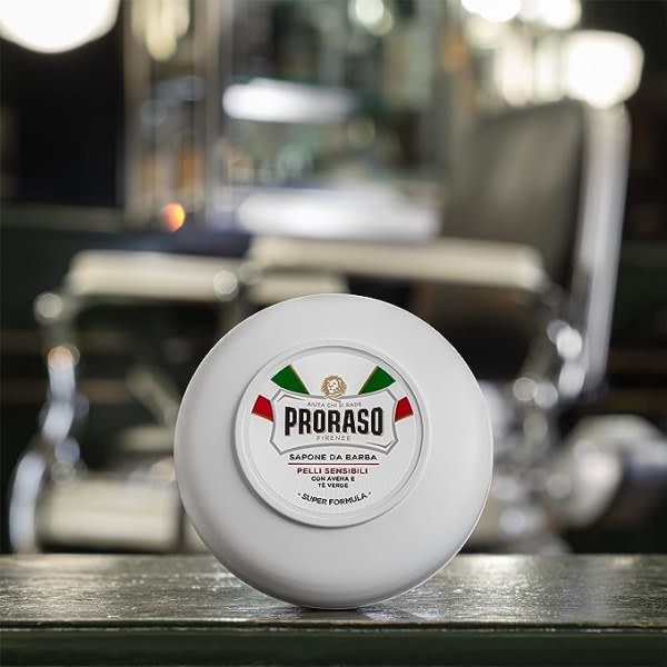 Proraso Shaving Soap for Sensitive Skin in a Bowl 150 ml, White