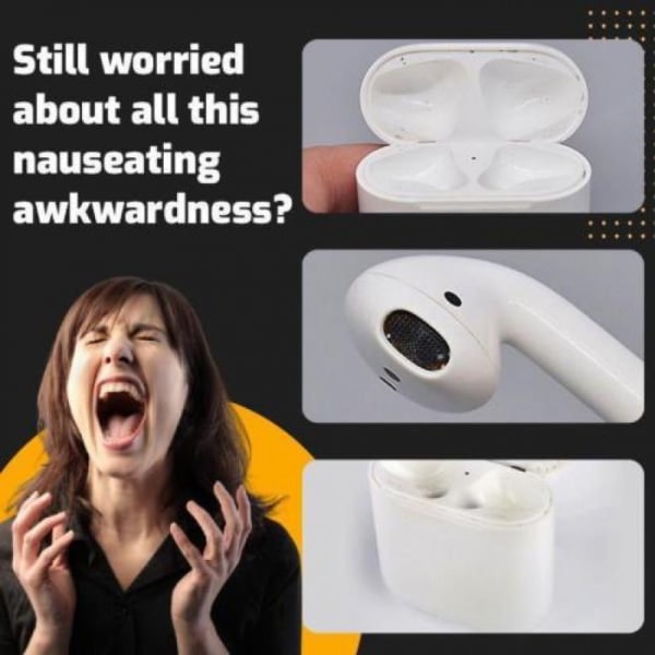 Rengøringsbørste til Airpods-opladningsetui til hovedtelefoner - hvid