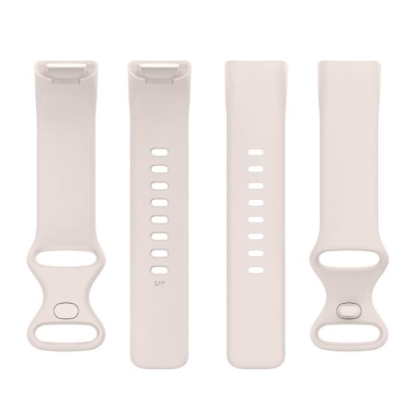 För Fitbit Charge 5 Silicone Watch Band Moon White S