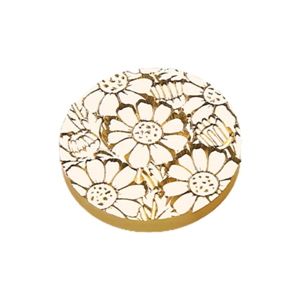 Lily-Blomst voksforseglingsstempel Blomst voksforseglingsstempelhoved til invitationskort null - H
