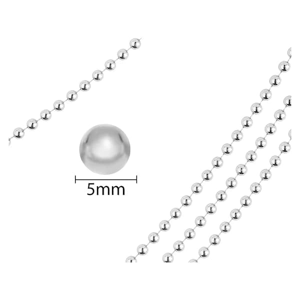 5m Perlegirlander - Julepynt Sølv Silver
