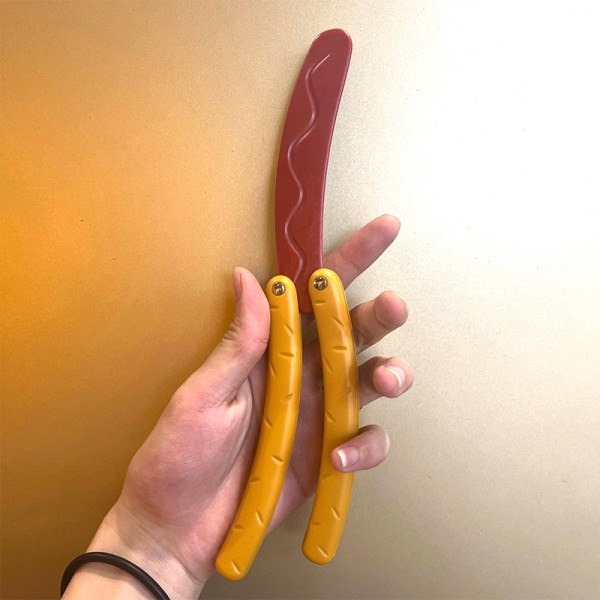 3D Hot Dog Butterfly Banan Rädisa Modell Push Card Antistress A onesize A onesize