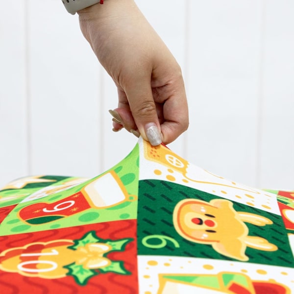 4/6-pack Julstolsöverdrag, 17,7 tum Stretchöverdrag för Matstolar, Julgransdekoration 6pcs #-4