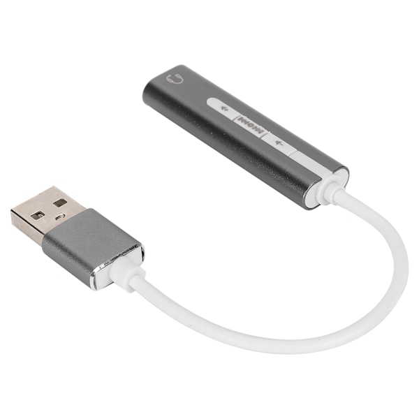 USB-lydkort i aluminiumslegering, eksternt datamaskinlydkort for alle datamaskinsystemer 7.1 Stereo