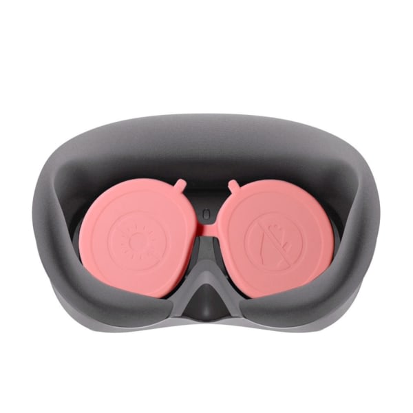 VR lens cover Dustproof silicone lens cover for Pico 4 VR headset Red