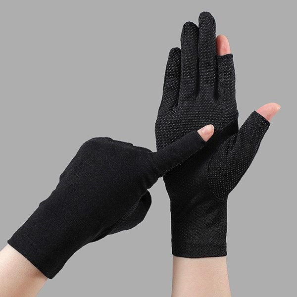 1 par udendørs åndbare handsker tynd sommer UV-beskyttelse Beige