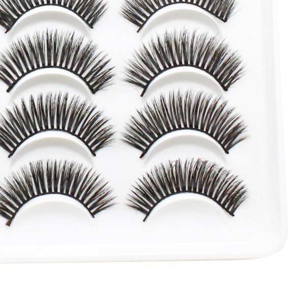 Lösögonfransar Faux 3D-fransar Naturligt utseende Fluffiga Cat-Eye Wispy-fransar Återanvändbart paket 4 blandad stil 20 par Style 208