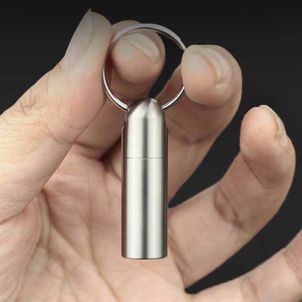 Ren Titanium Mini forseglet vanntett etui medisintabletter