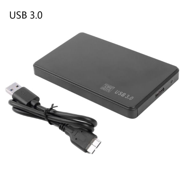 Harddisk for Case Box ekstern USB 3.0 2,5 tommer Sata seriell SDD-kabinett 6 Gbps svart