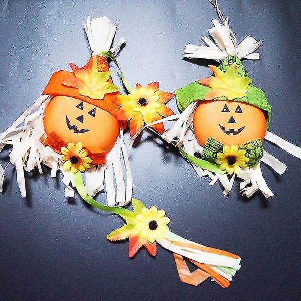 Halloween-haamu-pelätin riippuva noita pystysuora kurpitsa nauha