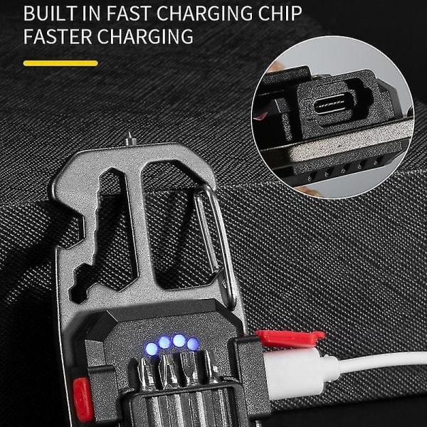 Mini Bright Light Bærbar Lommelygte Sort+Magnet