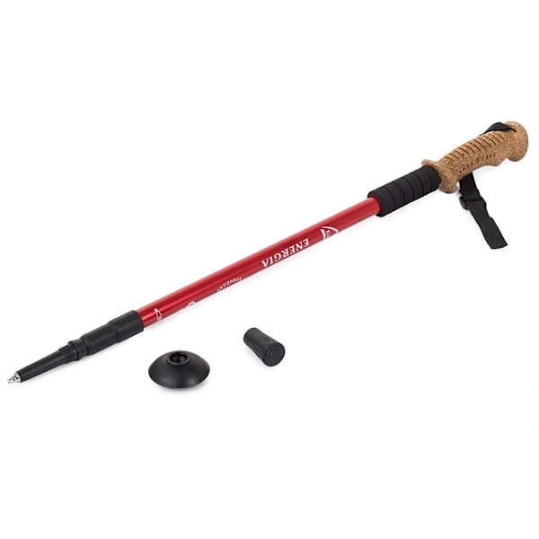 Walking Pole / Hiking Pole - Adjustable Height Red Röd