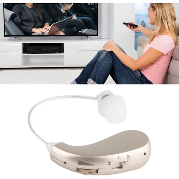 BX 06 Uppladdningsbar hörapparat, förstärker ljudvolymen, ergonomisk passform, silver, DUBUNS