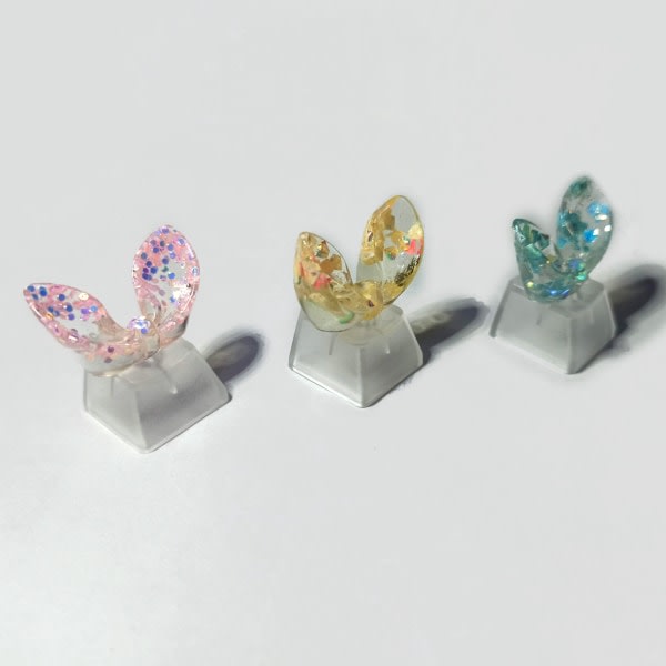 Bakgrundsbelyst Bow Keycap Söt Ren Bedårande Rosett Keycap Mekaniskt Tangentbord Transparent Keycap R4 Cap Gul