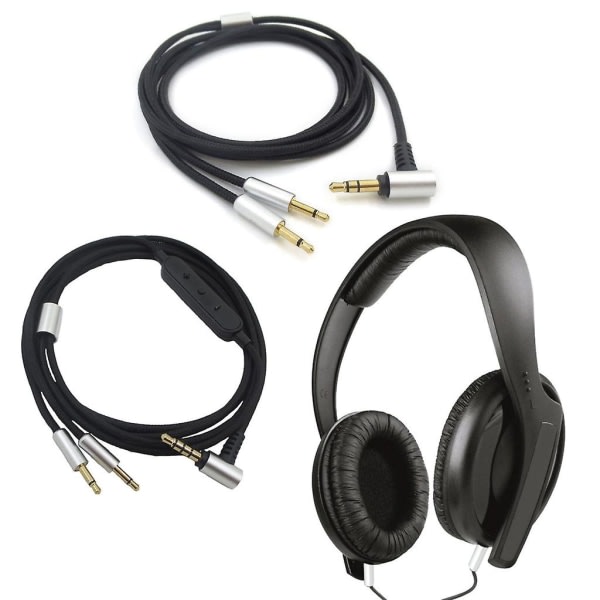 3,5 mm til 2,5 mm erstatningshodetelefonkabel for Sennheiser- Hd202 Hd477 Hd497 headsetlydkabel med justeringsfunksjon Standard Edition Standard Edition