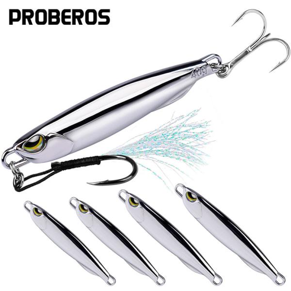 15g/20g/30g/ Metall Jig Fiskebete Vekter Trolling Hard Ba 40g