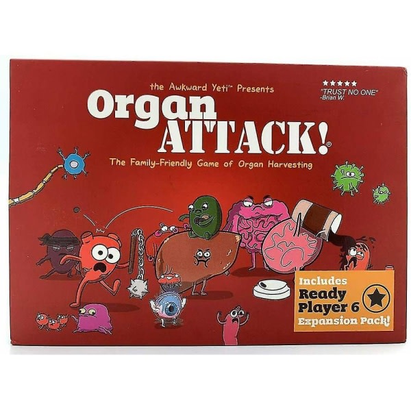 Organ Attack Bords- og Kortspill - Familiebrettspill for 2-6 spillere