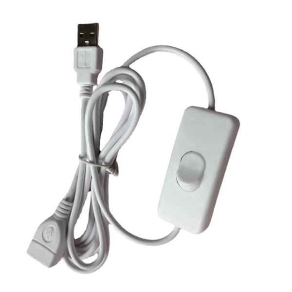 USB hane till hona förlängningssladd med på/av-brytare för körinspelare, LED Vit - 303 switch