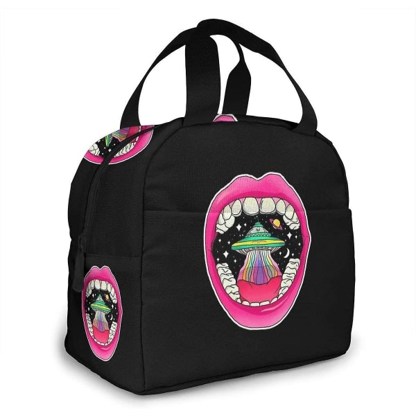 UFO i Munden Unisex Isoleret Lunchtaske Tote Bag Madkasse Køletaske Til Udendørs / Arbejde / Universitet