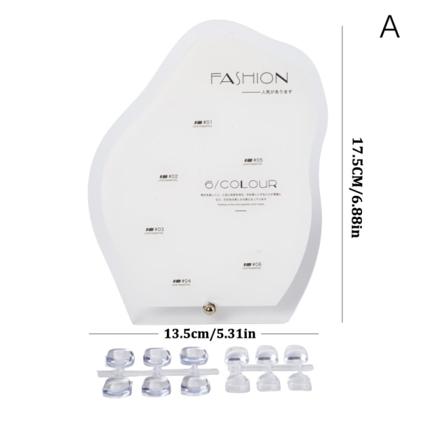 Uregelmessig Akryl Neglekunst Falske Tips Displaybrett Hylla Displ A ONESIZE A ONESIZE