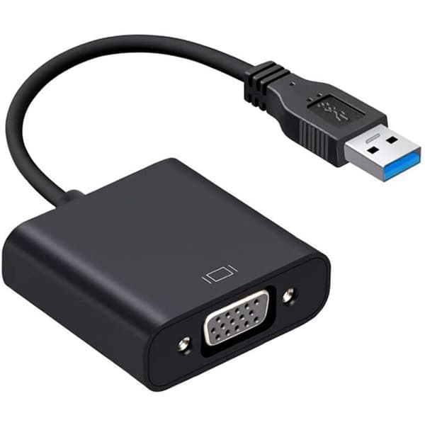 USB 3.0 til VGA-adapter, USB til VGA-videoadapterkonverter Multi-skjermvisning Ekstern kabeladapter for Windows 10/8.1/8/7/XP