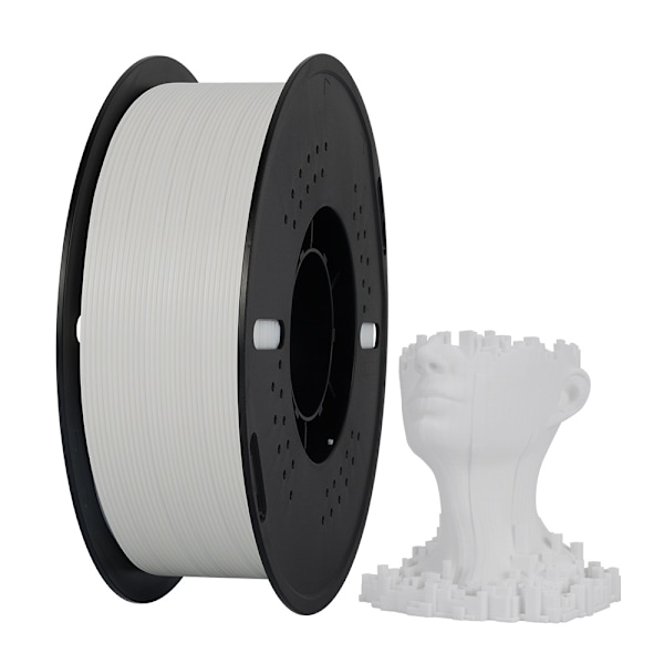 1,75 mm 3D printerfilament 1 kg spole til de fleste FDM-printere White