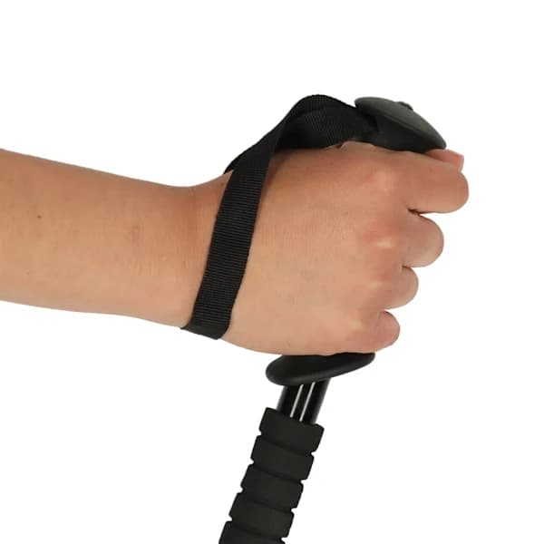 Walking Pole / Trekking Pole - Adjustable Height Black Svart