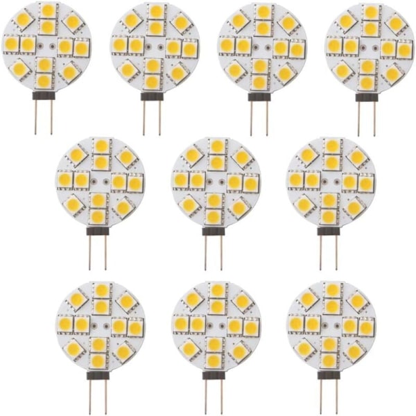 10x G4 LED Pære Varm Hvid 2700K 20W Halogen Erstatning 12V DC til RV Båd Campingvogn Køkken