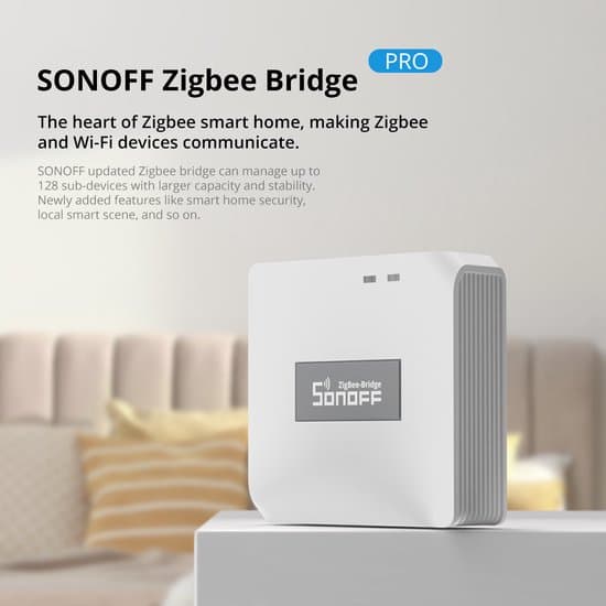 SONOFF ZB Bridge-P Zigbee Bridge Pro Smart Home Hub, stöder upp till 128 underenheter, kompatibel med SONOFF-sensorer och -switchar, vit
