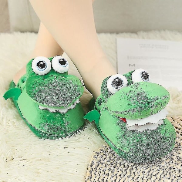 Kvinnors krokodilslippers med öppen mun i bomull med rörelse