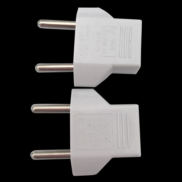 US til EU-adapter, [6-pakning] 2-pin CN Kina USA til 2-pin EU Frankrike, Tyskland, Spania, Egypt og mer CDQ