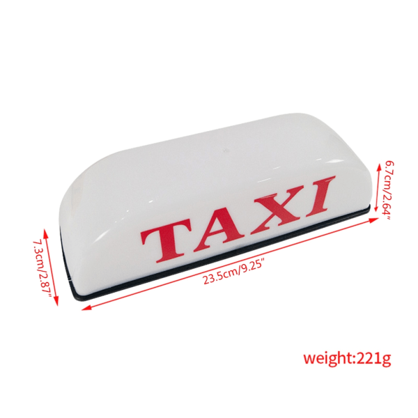 Tagtaksilys - Tagskilt til Taxi - Vandafvisende - Magnetisk - Universal LED Taxi Skilt - Gul