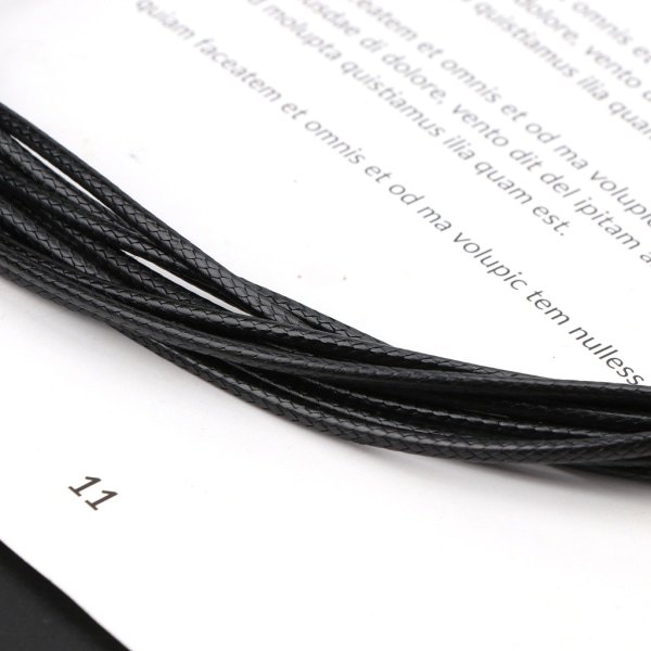 10 st/set Smycken Svart Silke Rep Snöre Halsband Kedja Läder Halsband Rep Kedja 2mm 2in Förlängningskedja för Flickor