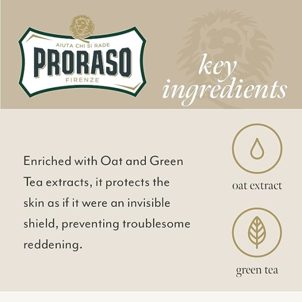Proraso Shaving Soap for Sensitive Skin in a Bowl 150 ml, White