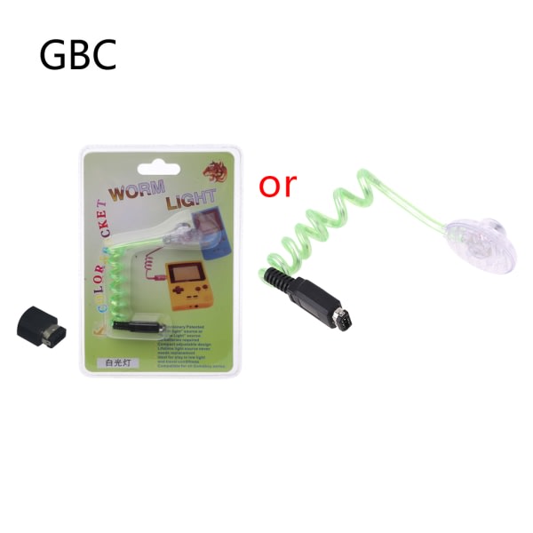 Yhteensopiva Gameboy Color GBC GBP -konsolin kanssa, Worm Screen Light Led -valaistus Yölamppu Gameboy Advance -laitteelle GBA GBC