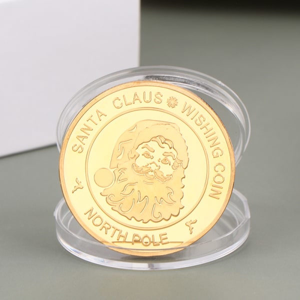 1. Joulupukin toivomuskolikko Guldpläterat Souvenir-kolikko Merry Ch