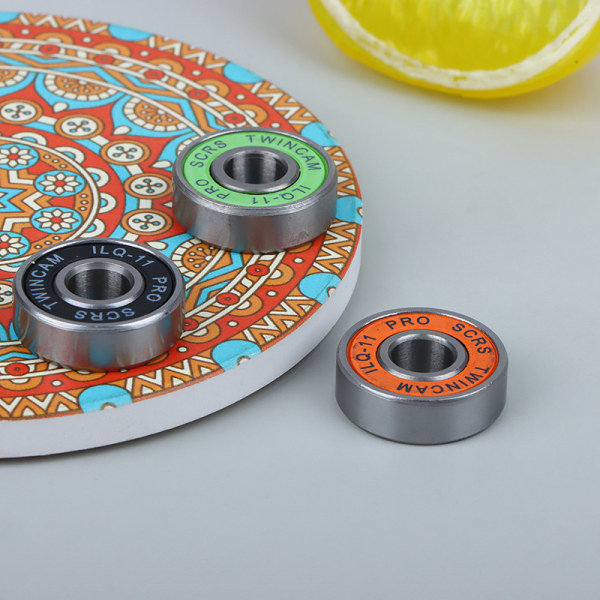 8 stk. 608 lager ILQ-11 Longboard Speed Inline Skate Wheel Bear A