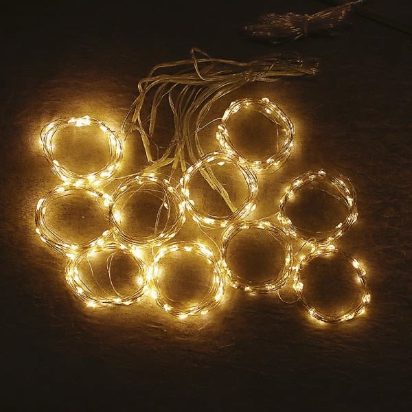 Juledekoration Garland Fairy Lights Med 8 Funktioner USB Fjernbetjening Timing Led Kobbertråd Gardin Lyskæde 3*3 M 300 Lys Varmt Lys