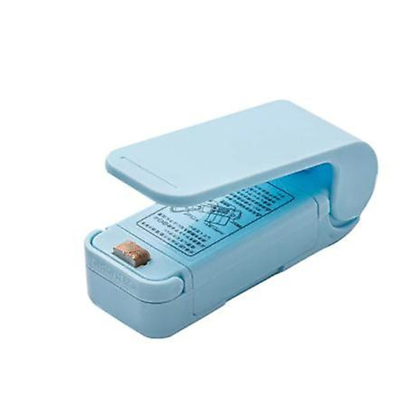 Mini Värmepåse Förpackningsförslutare Bärbar Plastpåse Clipförslutare Maskin Matförvaring Tätning Snackförslutare Köksredskap blue