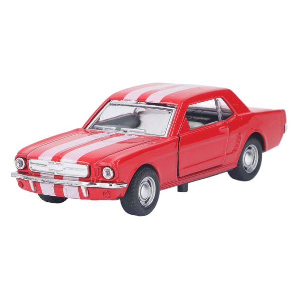 Retro bilmodel 1/32 skala træk tilbage legering klassisk køretøj legetøj med åbne døre til børn samlere rød